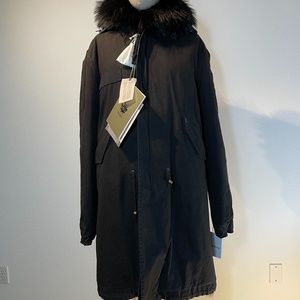 Mr & Mrs Italy Women Army Parka with Fur